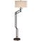 Possini Euro Tyler 61 3/4" Bronze Pull Chain Offset Arm Floor Lamp