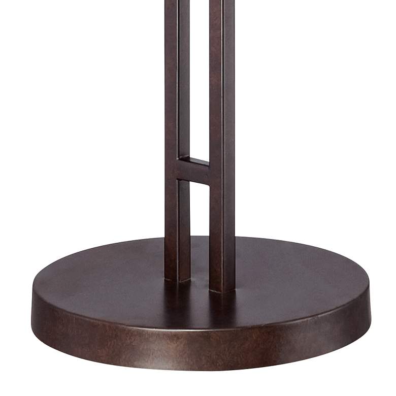 Image 5 Possini Euro Tyler 61 3/4 inch Bronze Pull Chain Offset Arm Floor Lamp more views