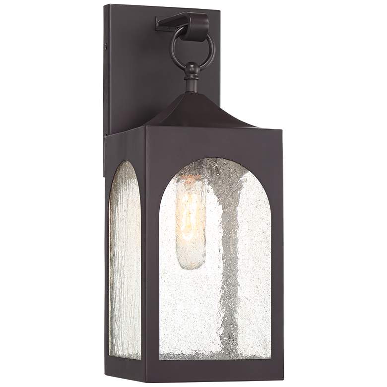 Image 2 Possini Euro Tyne 16 1/2" High Bronze Lantern Outdoor Wall Light