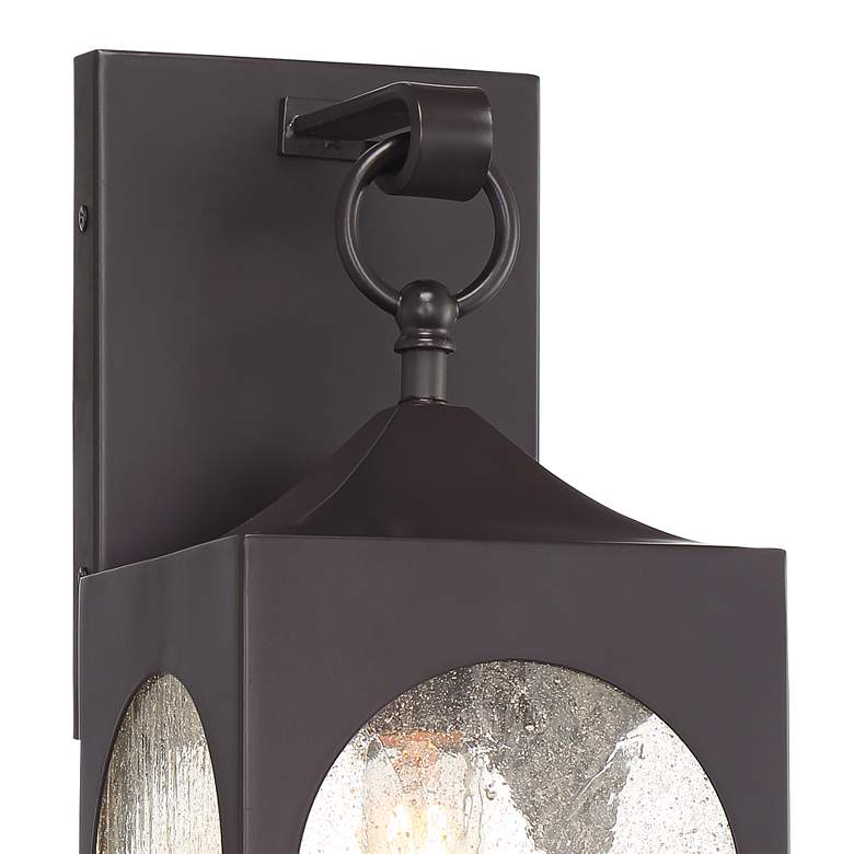 Image 3 Possini Euro Tyne 16 1/2 inch High Bronze Lantern Outdoor Wall Light more views