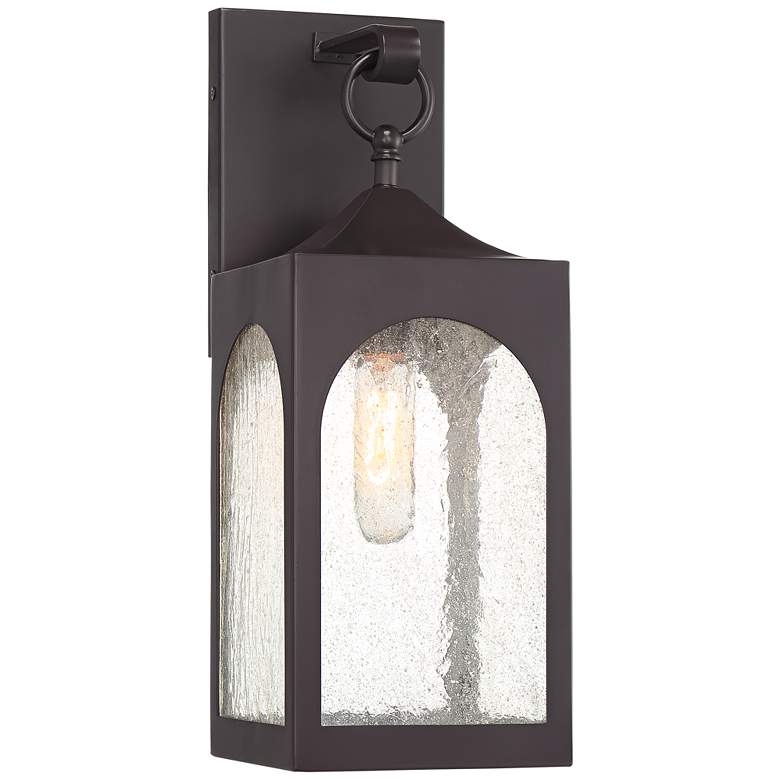 Image 2 Possini Euro Tyne 16 1/2" High Bronze Lantern Wall Sconce