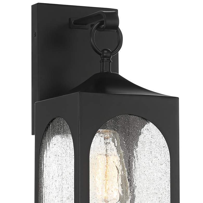 Image 3 Possini Euro Tyne 16" High Matte Black Lantern Outdoor Wall Light more views