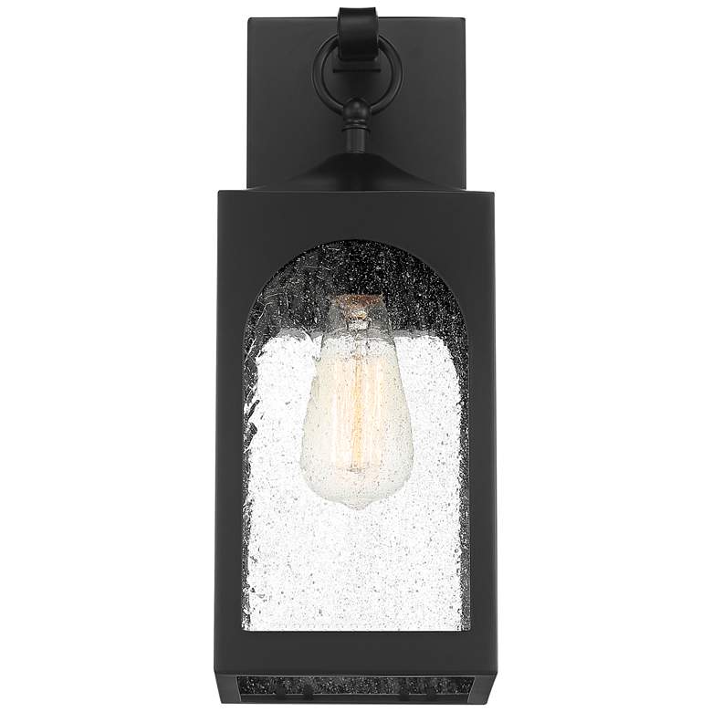 Image 4 Possini Euro Tyne 16" High Matte Black Lantern Outdoor Wall Light more views