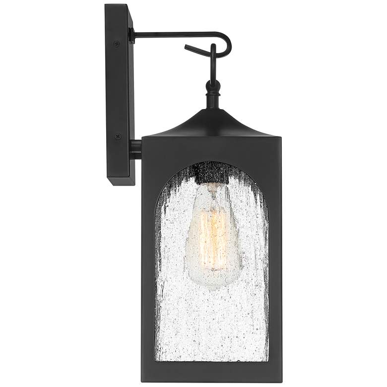 Image 6 Possini Euro Tyne 16" High Matte Black Lantern Outdoor Wall Light more views