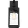 3_Possini Euro Tyne 16" Matte Black Lantern Outdoor Wall Light Set of 2 more views