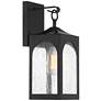 4_Possini Euro Tyne 16" Matte Black Lantern Outdoor Wall Light Set of 2 more views