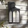 6_Possini Euro Tyne 16" Matte Black Lantern Outdoor Wall Light Set of 2 more views