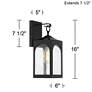 7_Possini Euro Tyne 16" Matte Black Lantern Outdoor Wall Light Set of 2 more views