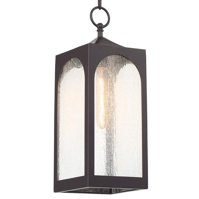 Image 3 Possini Euro Tyne 19" High Bronze Lantern Outdoor Hanging Porch Light more views