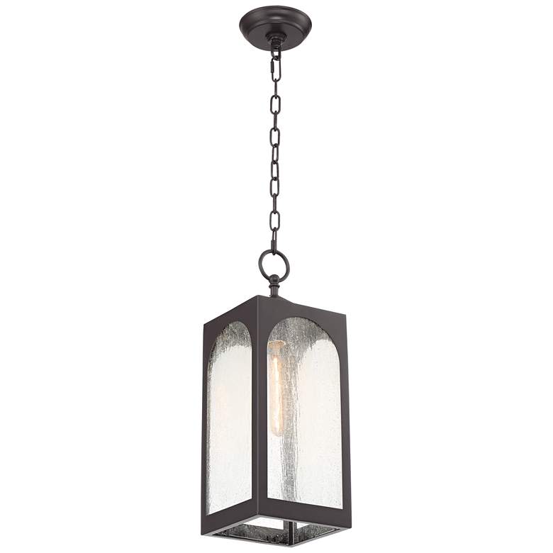 Image 6 Possini Euro Tyne 19 inch High Bronze Lantern Outdoor Hanging Porch Light more views