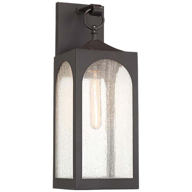 Image 3 Possini Euro Tyne 20 1/2 inch High Bronze Lantern Outdoor Wall Light