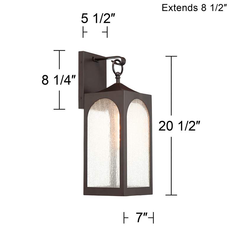 Image 7 Possini Euro Tyne 20 1/2" High Bronze Lantern Wall Sconce more views