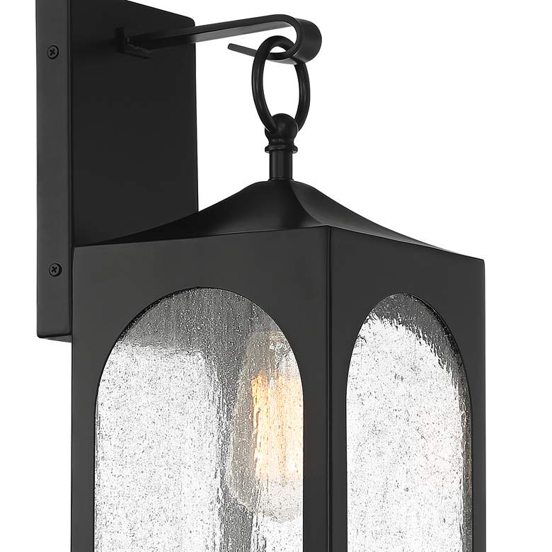 Image 3 Possini Euro Tyne 20 1/2" High Matte Black Lantern Outdoor Wall Light more views