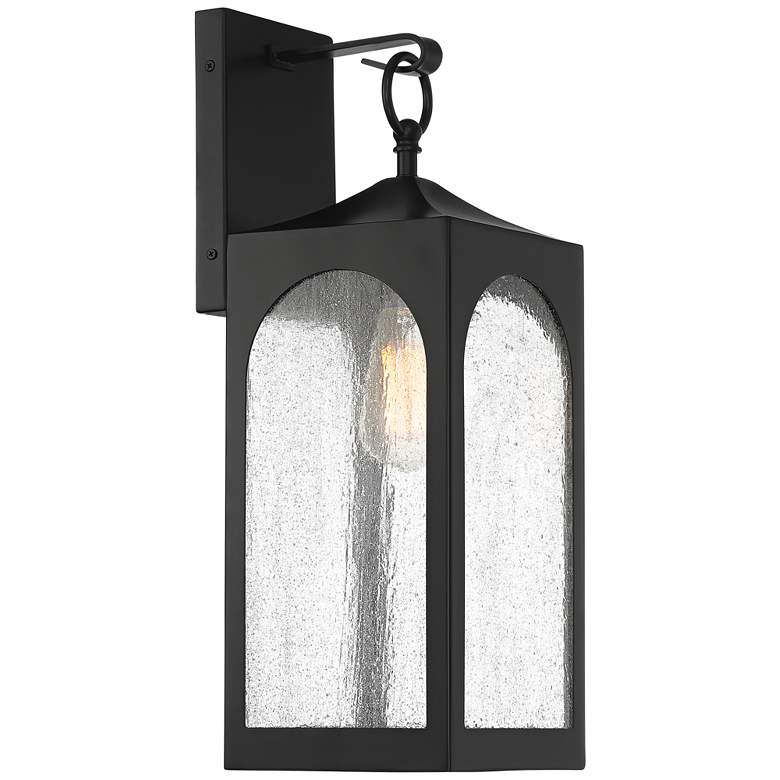 Image 5 Possini Euro Tyne 20 1/2 inch High Matte Black Lantern Outdoor Wall Light more views