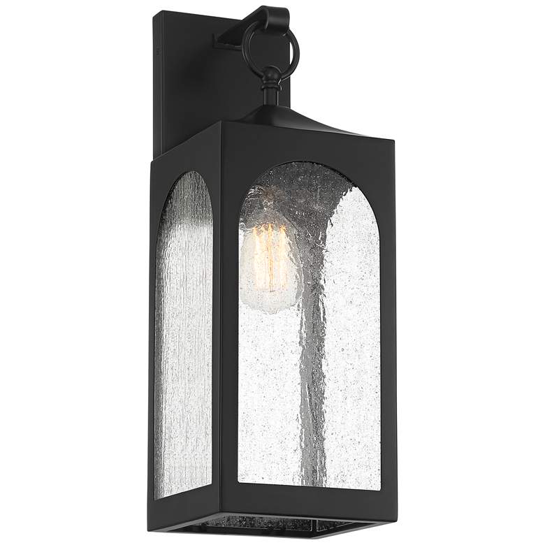 Image 7 Possini Euro Tyne 20 1/2 inch High Matte Black Lantern Outdoor Wall Light more views