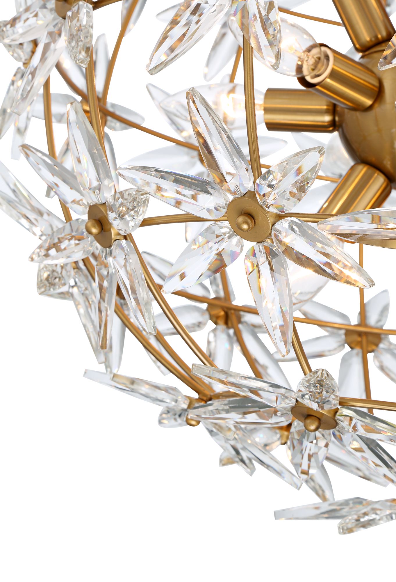 Thumbnail3 of Possini Euro Umbria 20" Wide Soft Gold Crystal 12-Light Orb Pendant more views