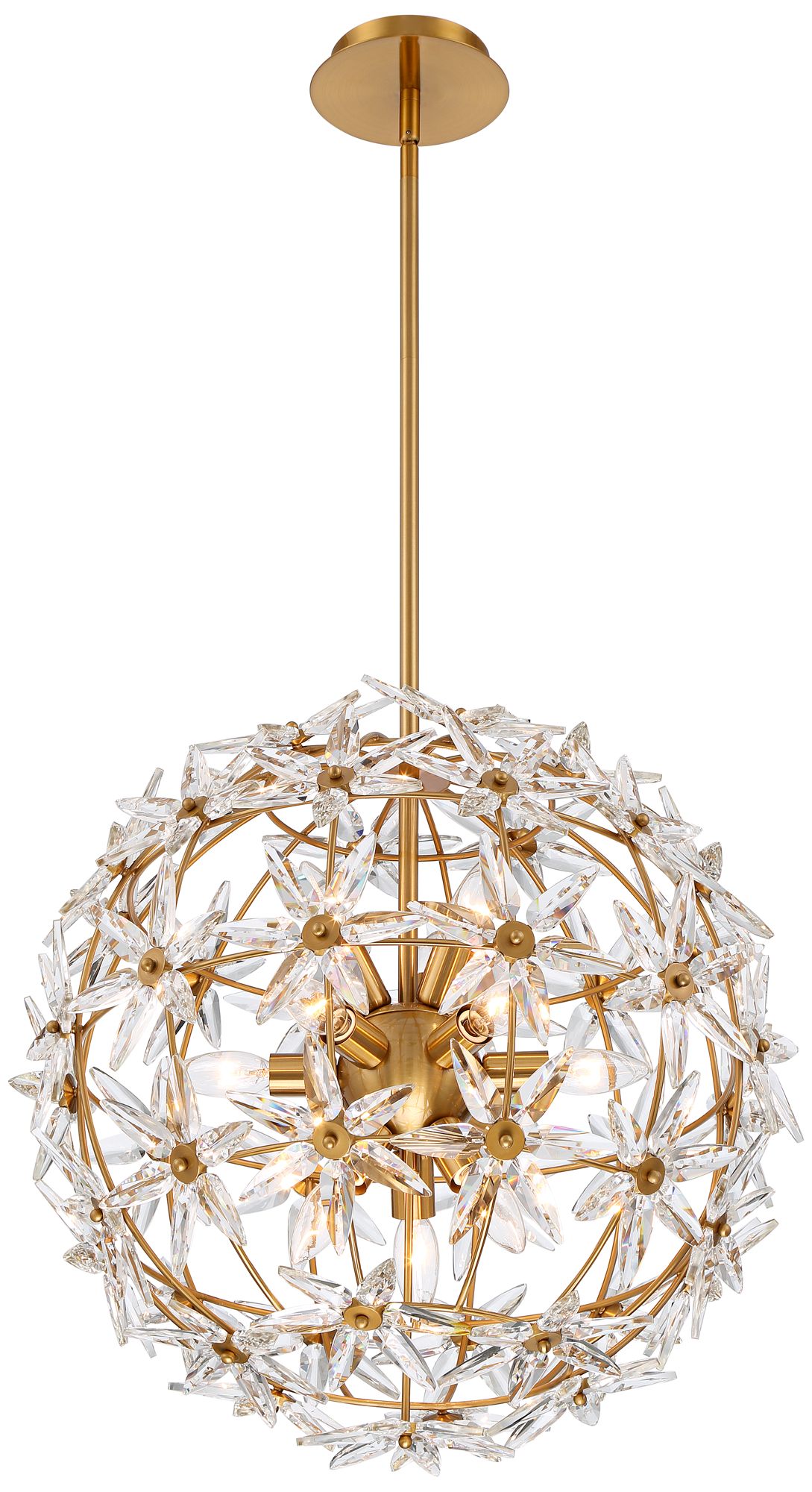 Possini Euro Umbria 20" Wide Soft Gold Crystal 12-Light Orb Pendant