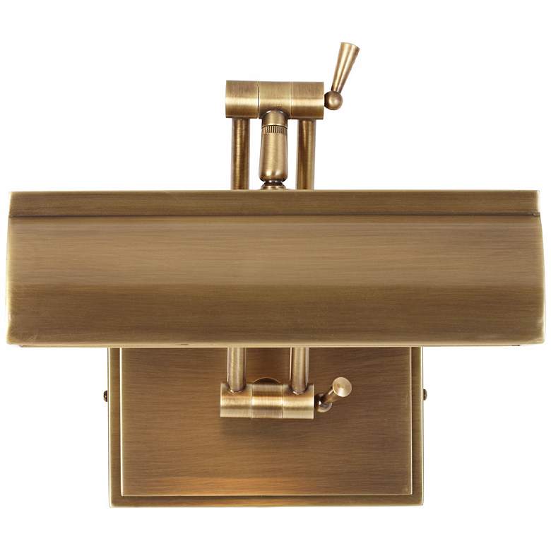 Image 7 Possini Euro Upton 10" Wide Plug-In Antique Brass Picture Light more views