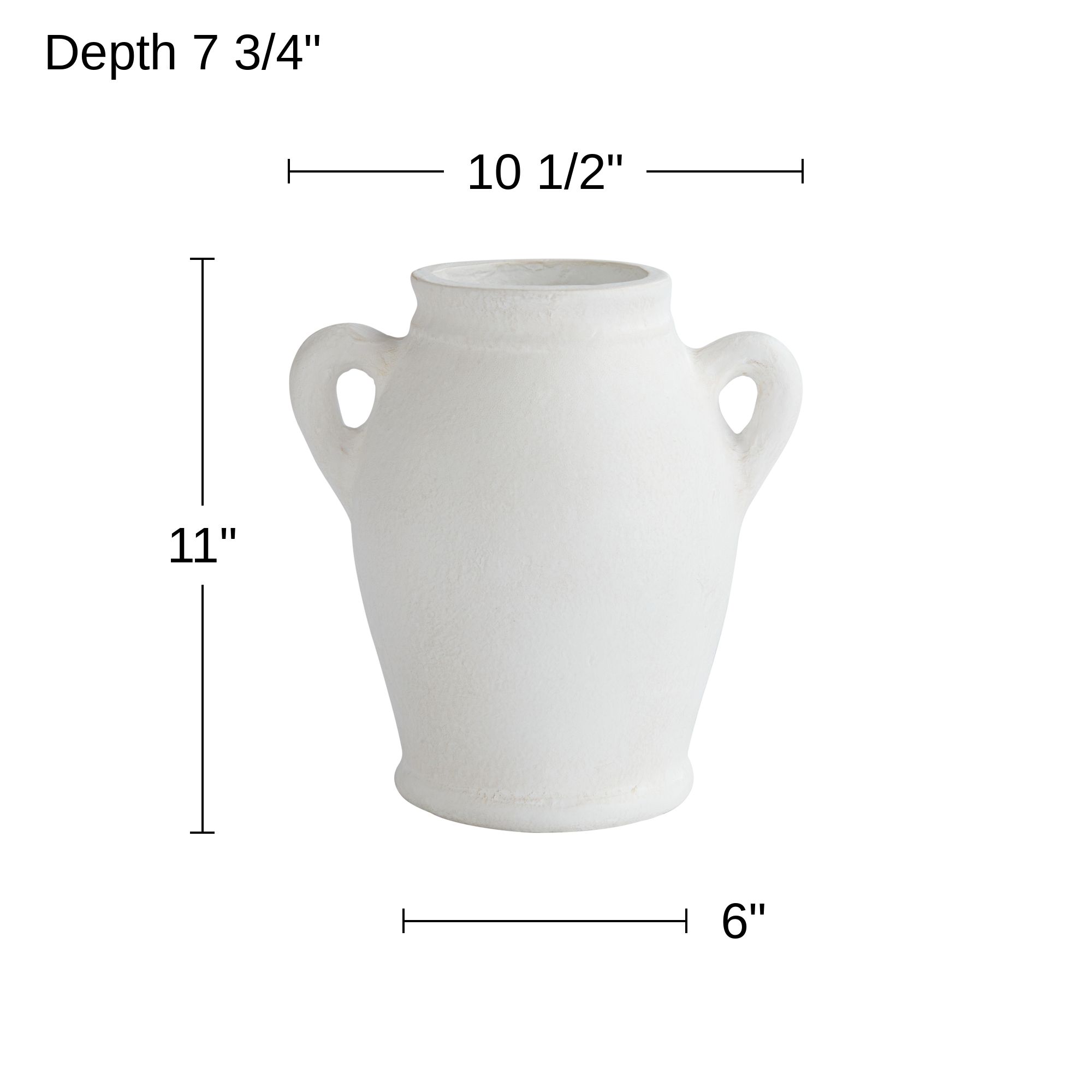 Image 7 Possini Euro Urna 11" High White Papier-Mache Decorative Vase more views