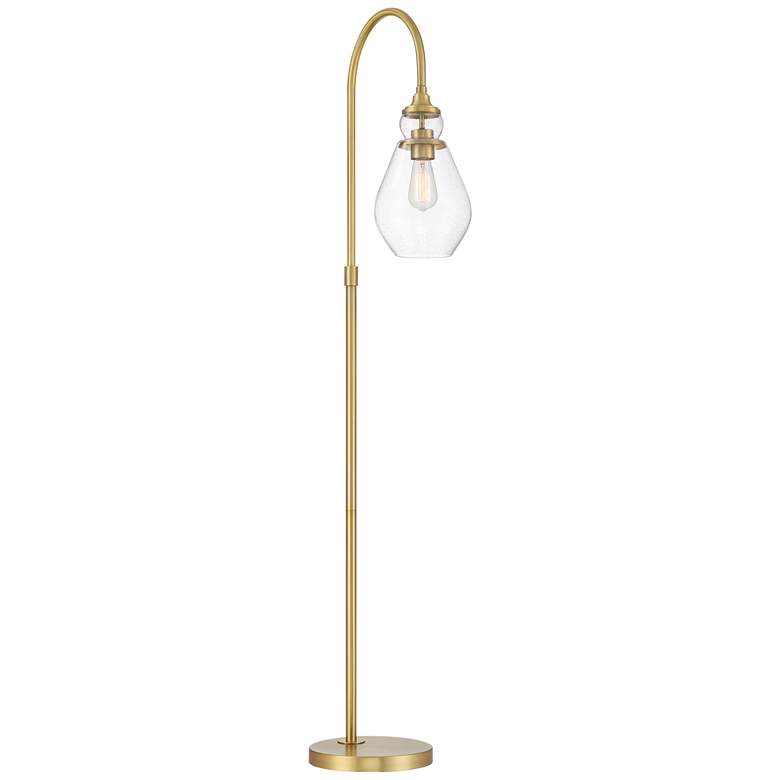 Image 6 Possini Euro Vaile 66 inch Warm Gold Modern Arc Chairside Floor Lamp more views