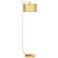 Possini Euro Vaile Warm Gold Floor Lamp with Designer Double Shade