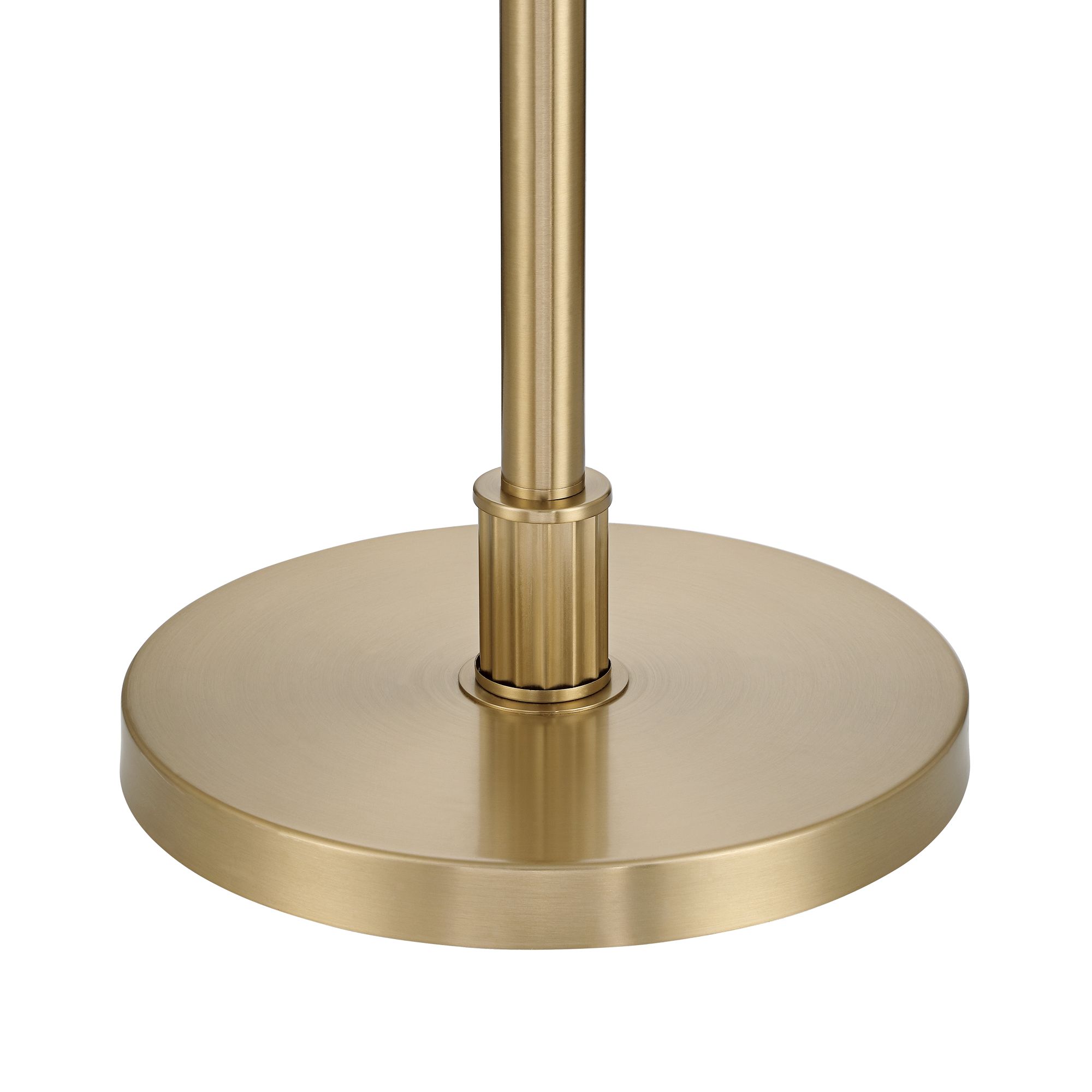Image 7 Possini Euro Valencia 71 3/4"H Satin Brass Ribbed Glass Torchiere Lamp more views