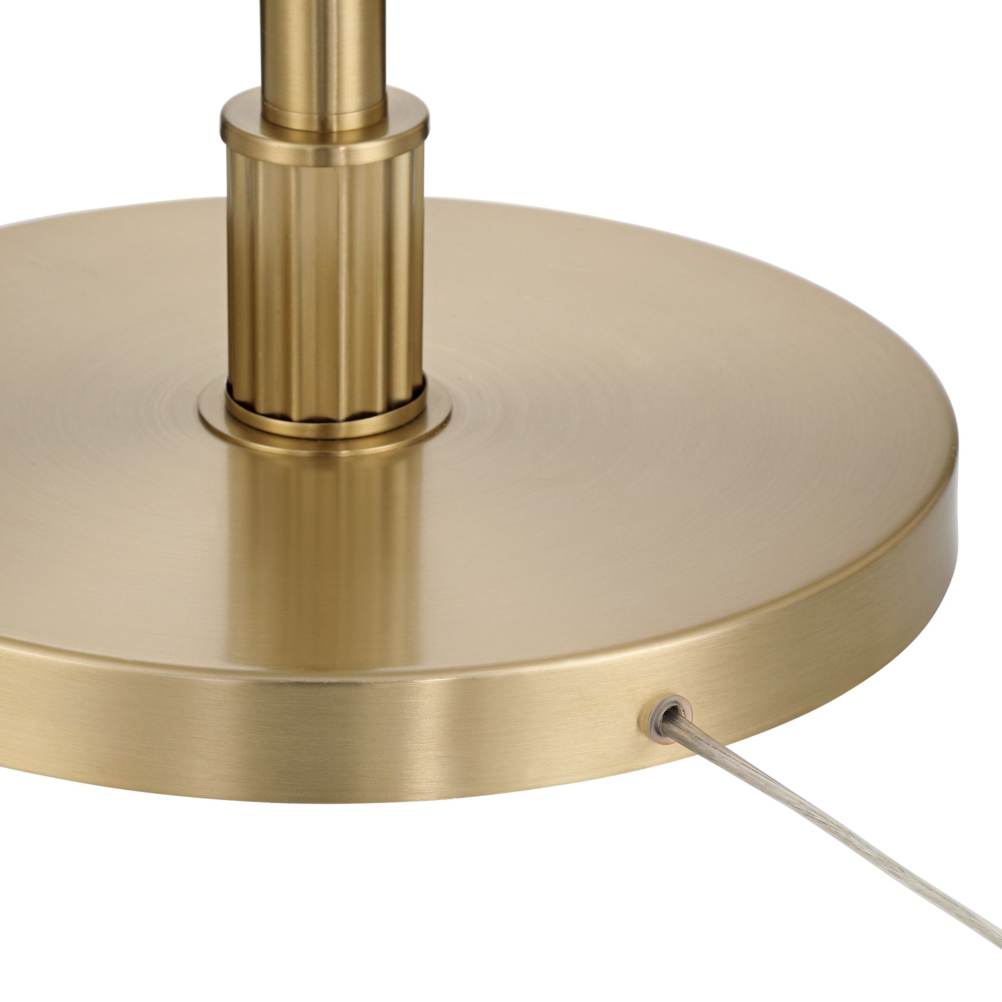 Possini Euro Valencia 71 3/4"H Satin Brass Ribbed Glass Torchiere Lamp