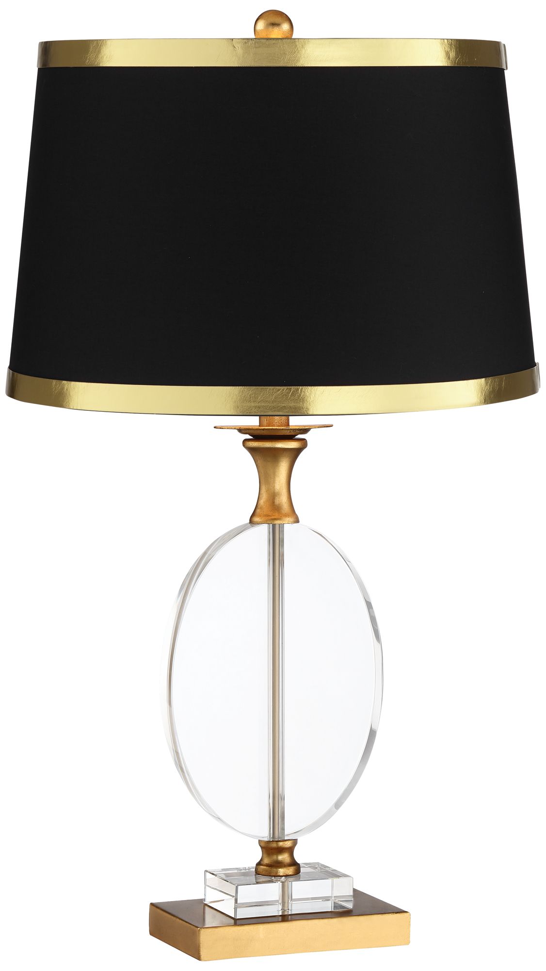 Image 2 Possini Euro Valerie 28" Black Shade Clear Crystal Table Lamp