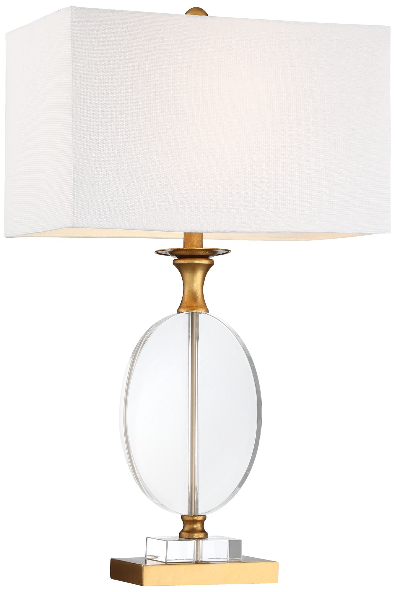 Possini Euro Valerie 28" Modern Gold Clear Crystal Table Lamp in scene