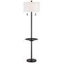 2_Possini Euro Valet 66 1/2" Bronze Tray Table USB Floor Lamp
