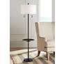 1_Possini Euro Valet 66 1/2" Bronze Tray Table USB Floor Lamp