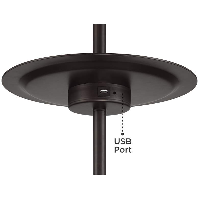 Image 6 Possini Euro Valet 66 1/2" Bronze Tray Table USB Floor Lamp more views