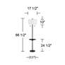 Possini Euro Valet 66 1/2" Bronze Tray Table USB Floor Lamp