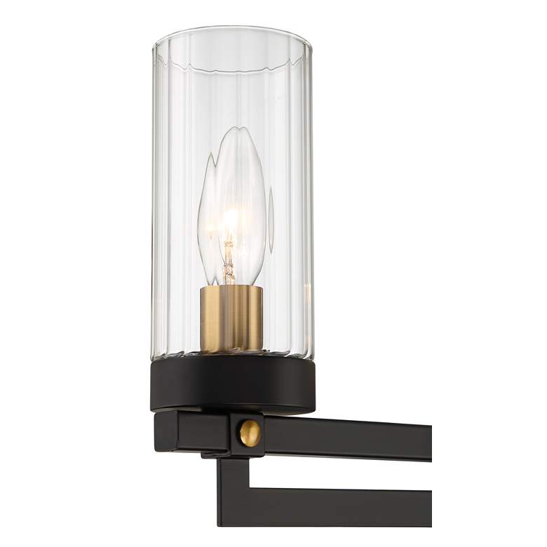 Image 3 Possini Euro Valor 28" Wide Matte Black 4-Light Bath Light more views