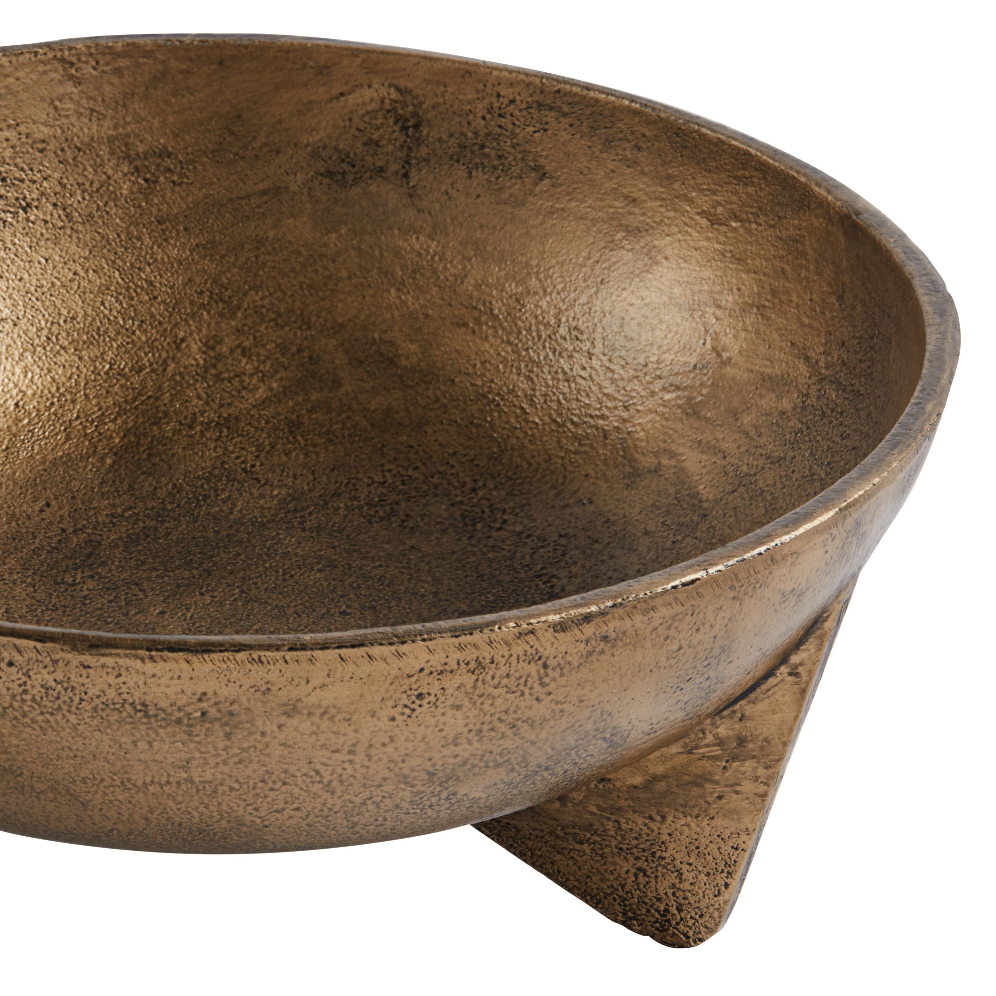 Image 4 Possini Euro Vanda 11" Wide Antique Gold Metal Footed Bowl more views