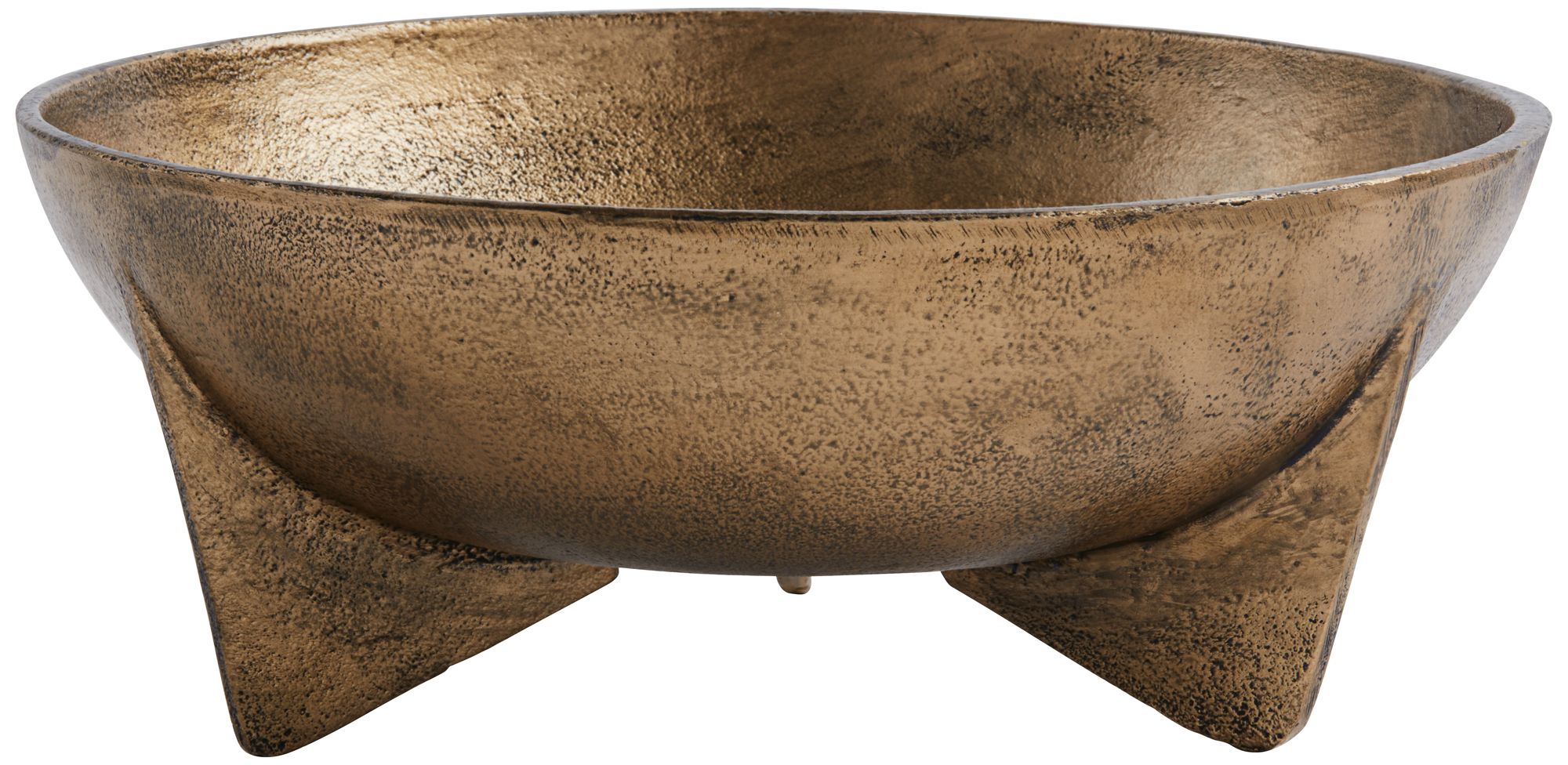 Image 6 Possini Euro Vanda 11" Wide Antique Gold Metal Footed Bowl more views