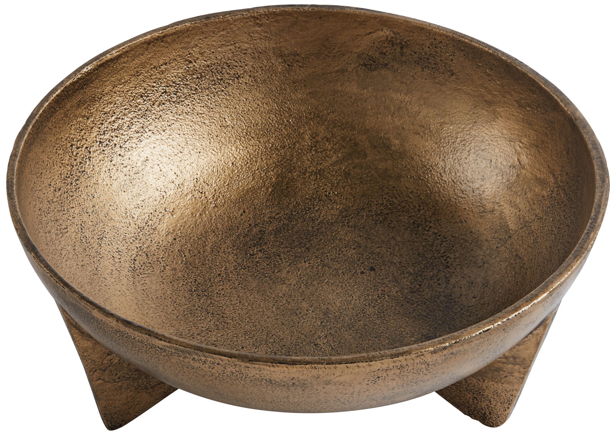 Image 7 Possini Euro Vanda 11" Wide Antique Gold Metal Footed Bowl more views