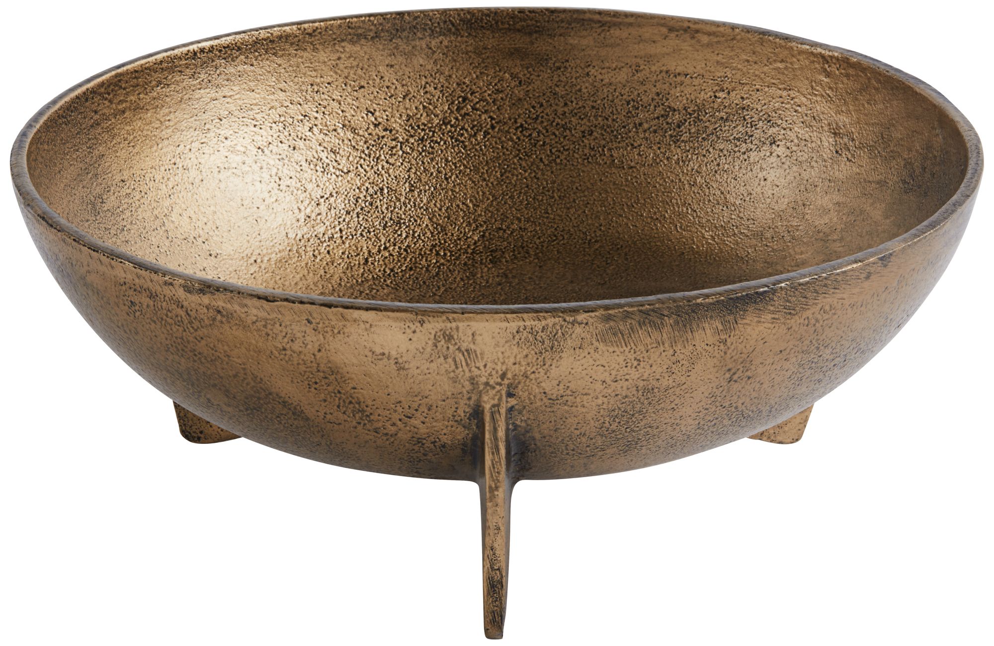 Possini Euro Vanda 11" Wide Antique Gold Metal Footed Bowl in scene