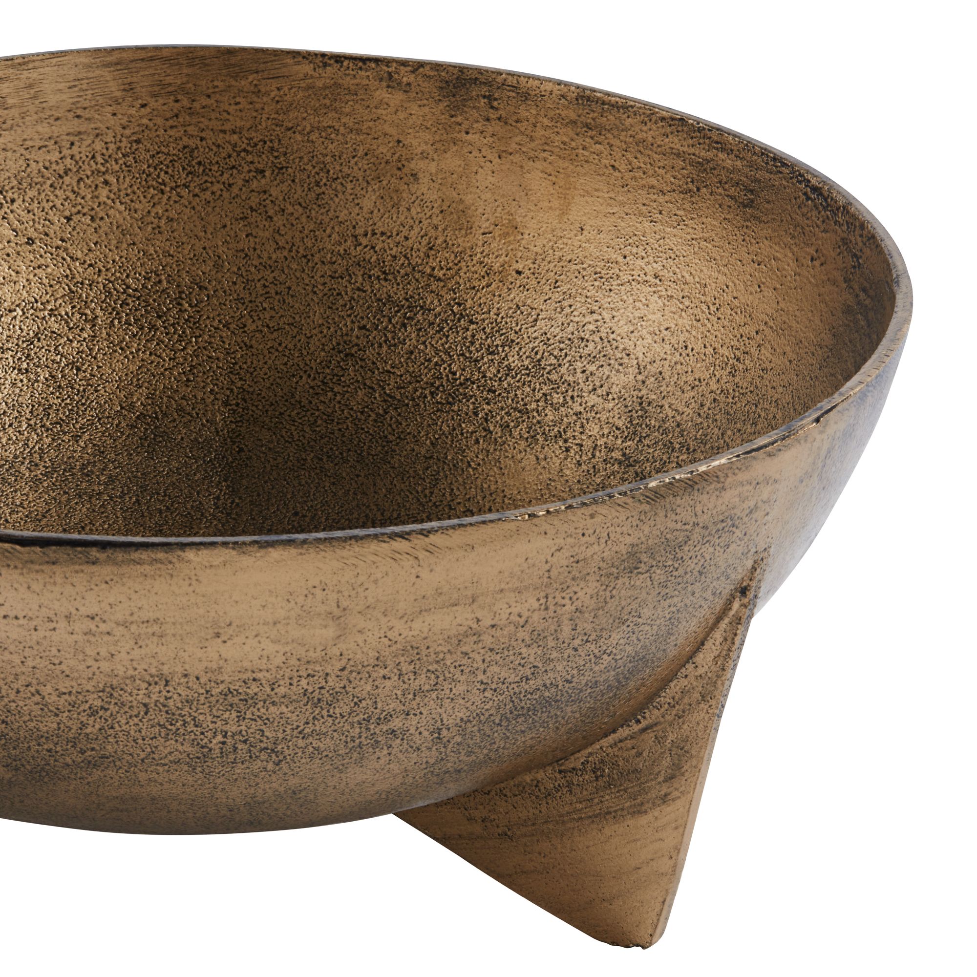 Image 3 Possini Euro Vanda 13 3/4" Wide Antique Gold Metal Footed Bowl more views