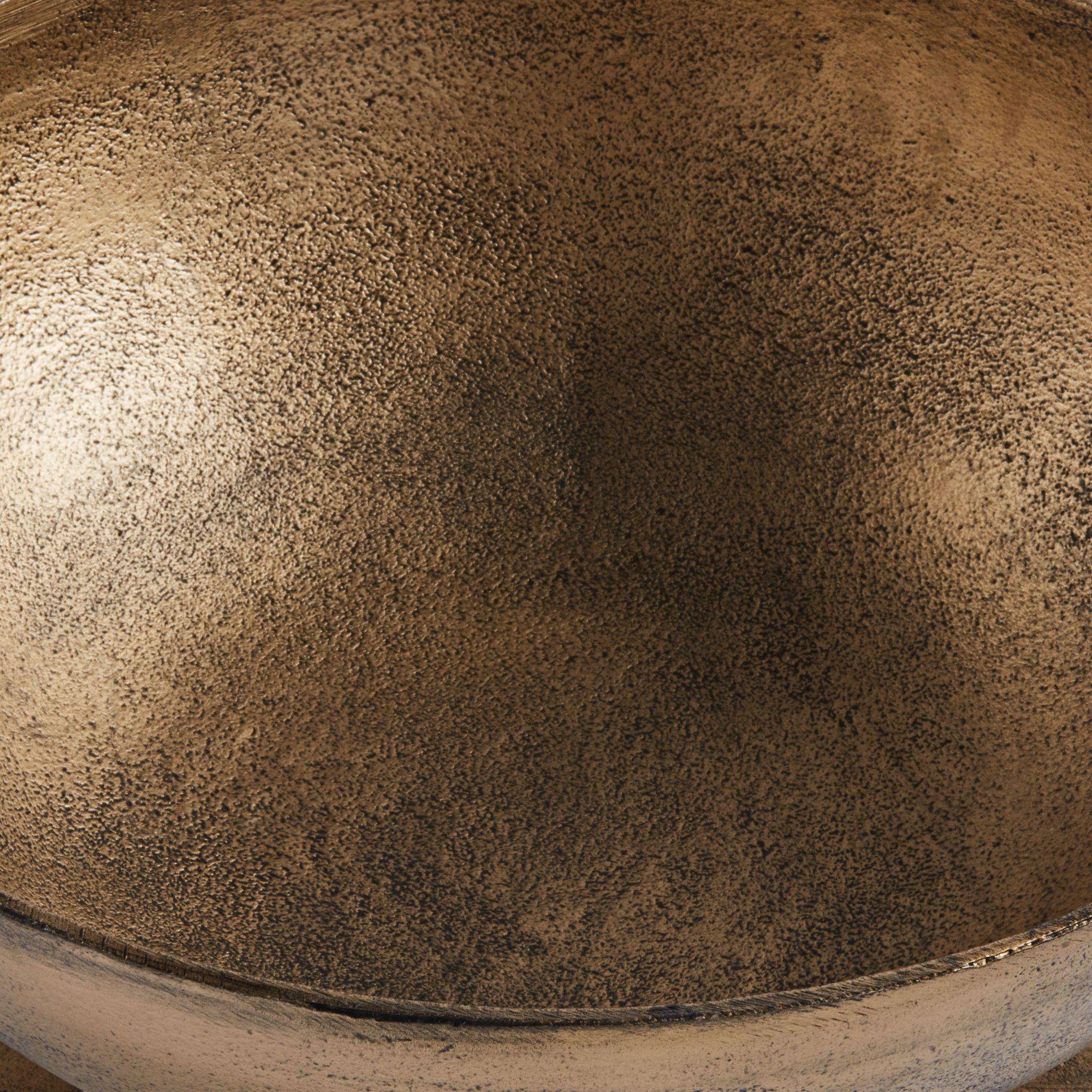 Image 4 Possini Euro Vanda 13 3/4" Wide Antique Gold Metal Footed Bowl more views