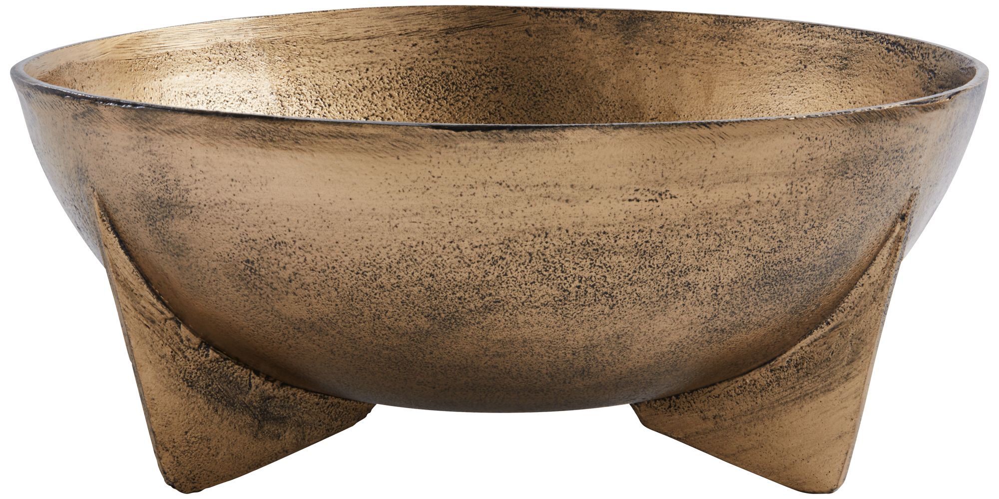 Image 5 Possini Euro Vanda 13 3/4" Wide Antique Gold Metal Footed Bowl more views