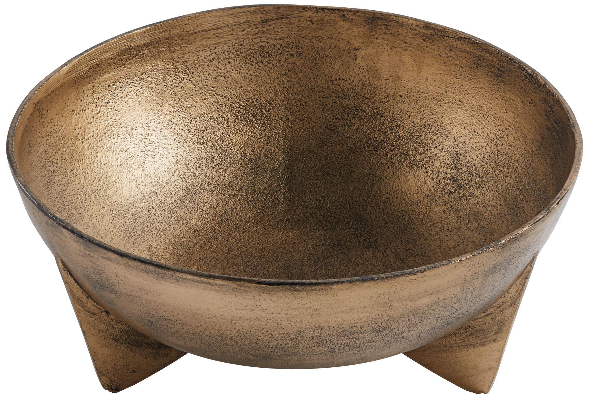 Image 6 Possini Euro Vanda 13 3/4" Wide Antique Gold Metal Footed Bowl more views