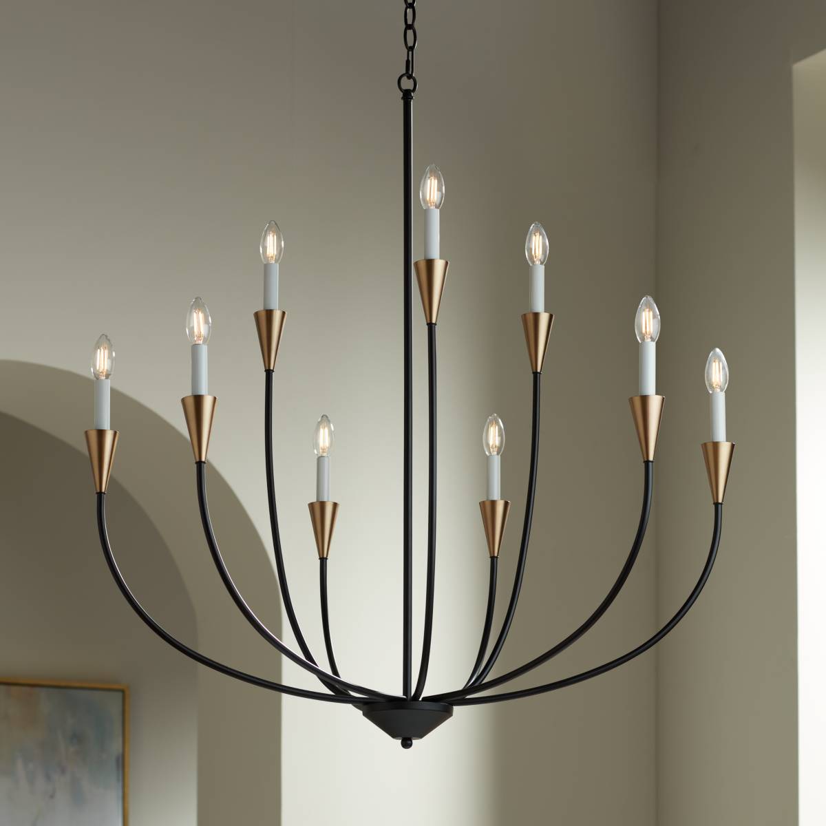 Ring Light Mini Chandeliers, Black, Ring - Round | Lamps Plus