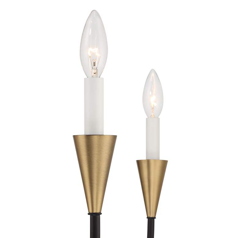 Image 3 Possini Euro Vanelti 37" Black and Gold 9-Light Candelabra Chandelier more views