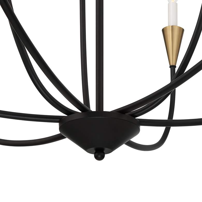 Image 4 Possini Euro Vanelti 37" Black and Gold 9-Light Candelabra Chandelier more views