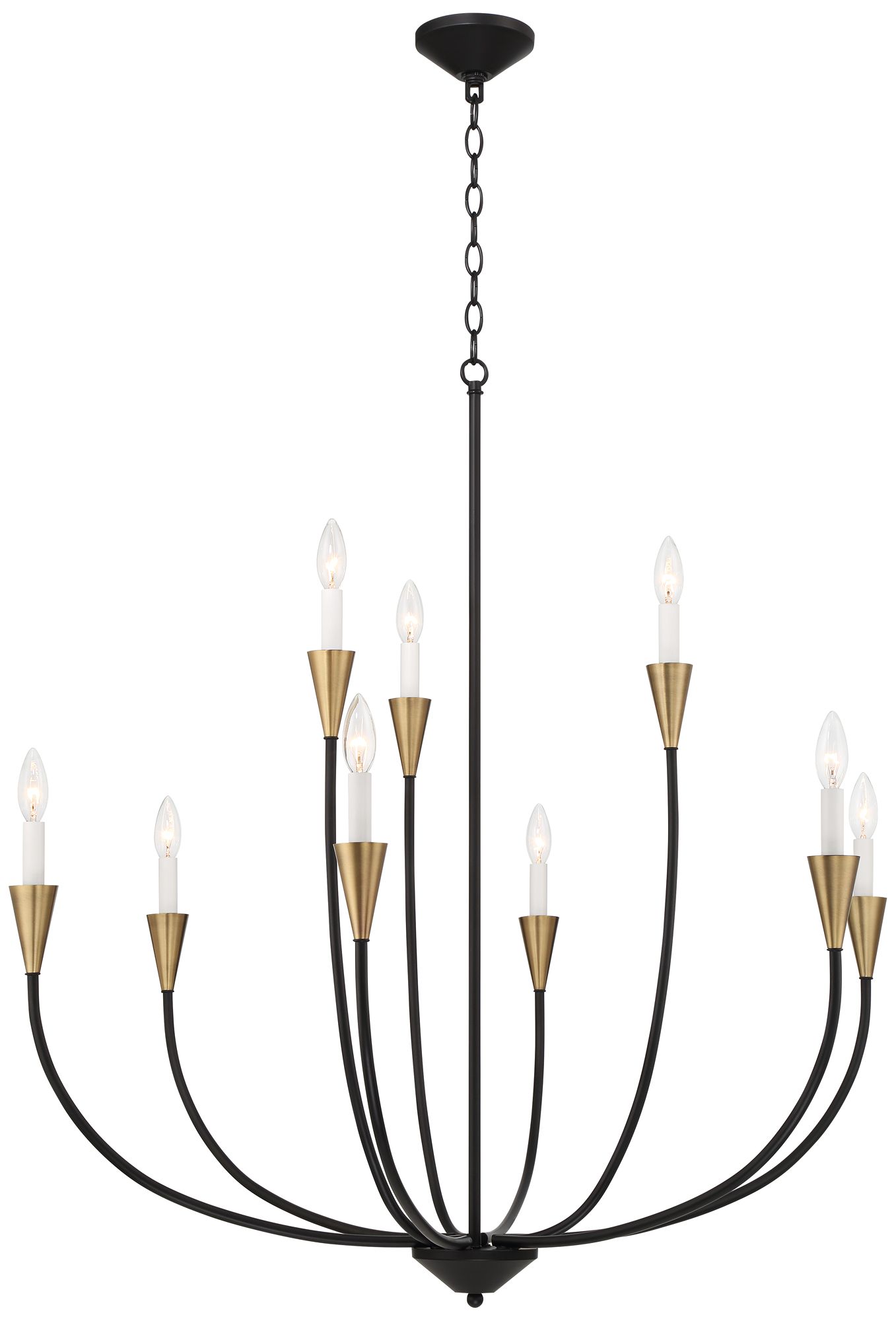 Watch A Video About the Possini Euro Vanelti Black and Gold 9 Light Chandelier