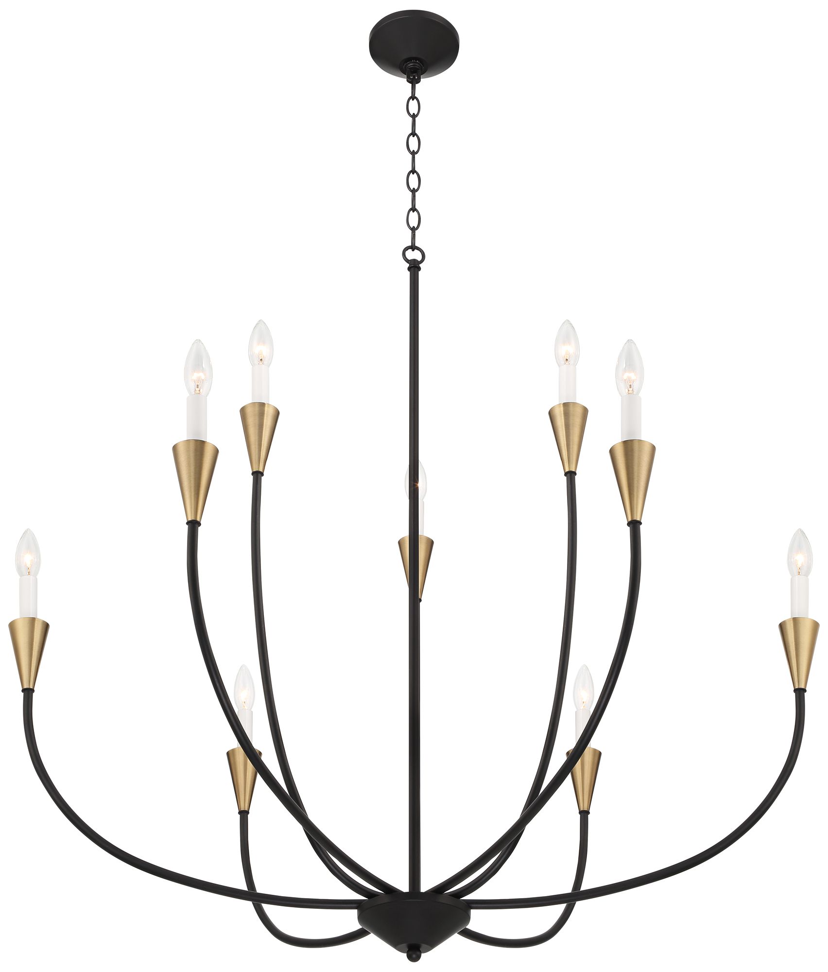 Watch A Video About the Possini Euro Vanelti Black and Gold 9 Light Chandelier