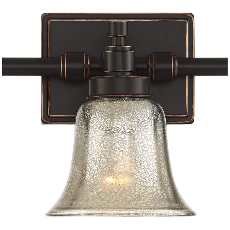 Image 3 Possini Euro Varra 26 1/2" 3-Light Mercury Glass Bronze Bath Light more views