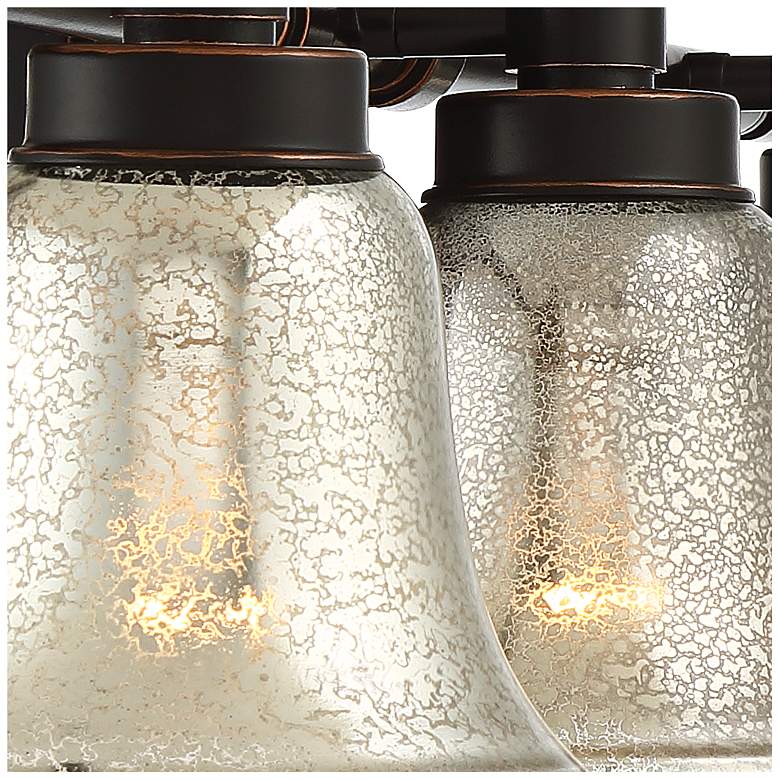 Image 4 Possini Euro Varra 26 1/2 inch 3-Light Mercury Glass Bronze Bath Light more views