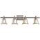 Possini Euro Varra 36 1/4" Wide Mercury Glass Bath Light